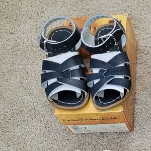 Salt Water Sandals by Hoy - Navy and White Kids Sandals